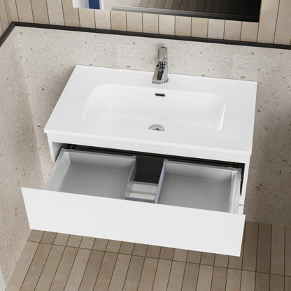 Aloni liva badkamermeubelset compleet 80cm glanzend wit
