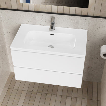 Aloni liva badkamermeubelset compleet 80cm glanzend wit