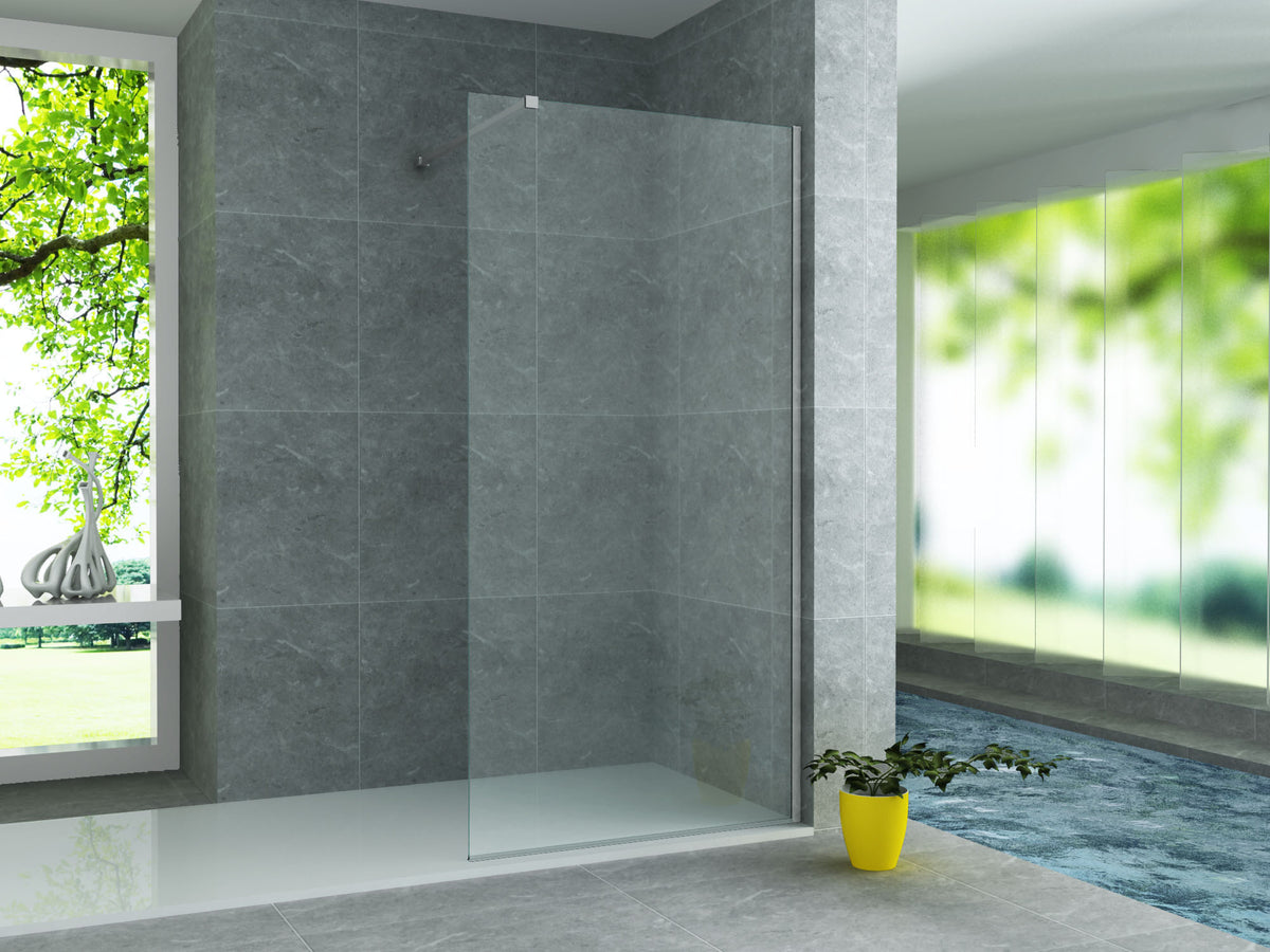 Aloni muurprofiel voor douchewand - 200 cm - chroom, sfeerbeeld