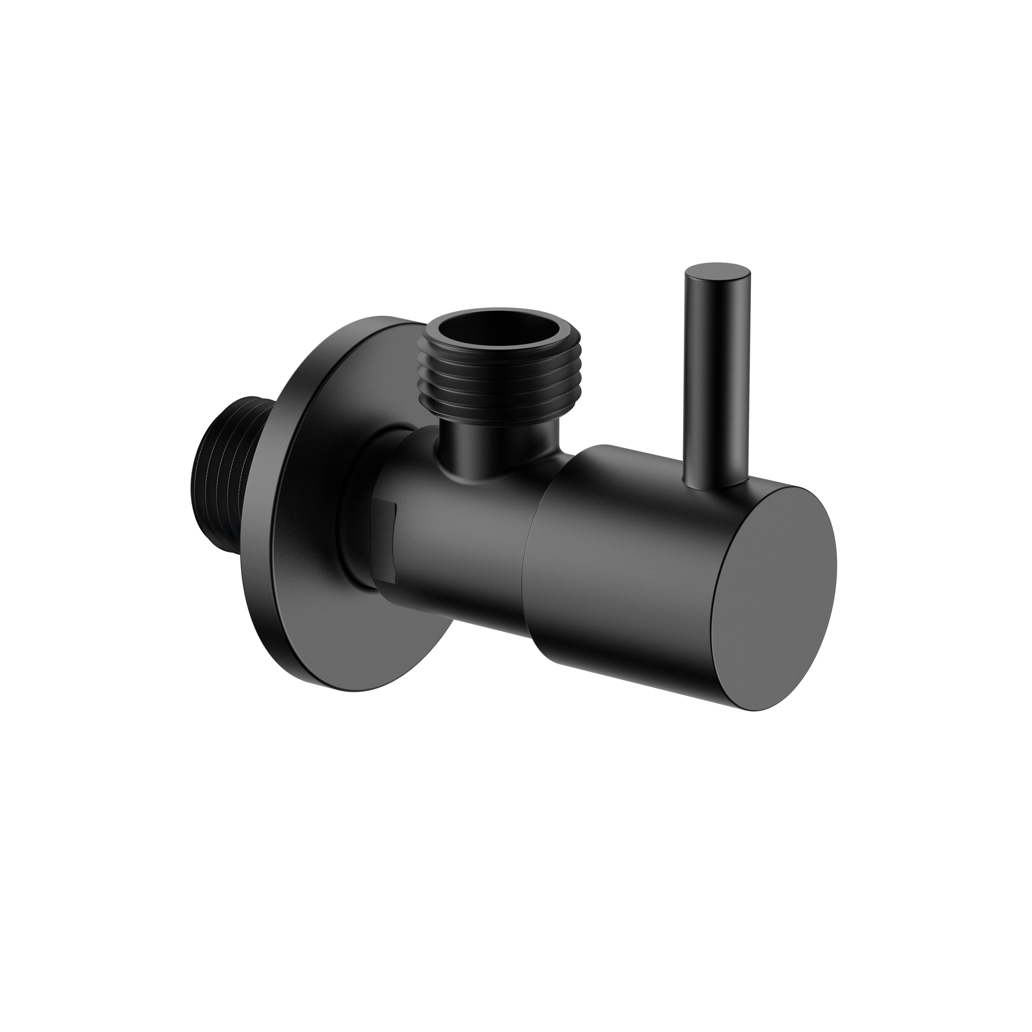 Uniforma hoekstopkraan - 1/2" x 3/8" - mat zwart (pvd)