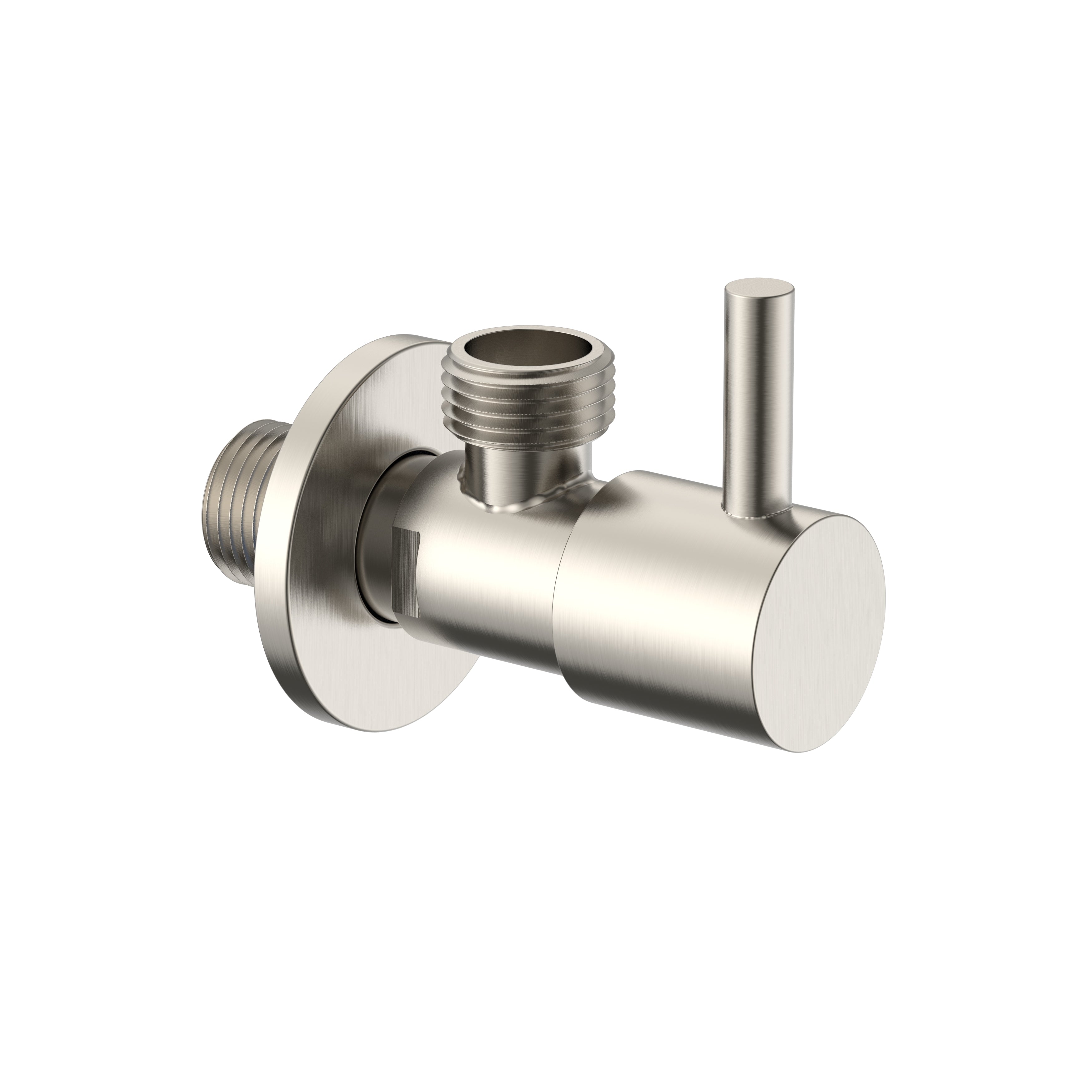 Uniforma hoekstopkraan - 1/2" x 3/8" - geborsteld rvs