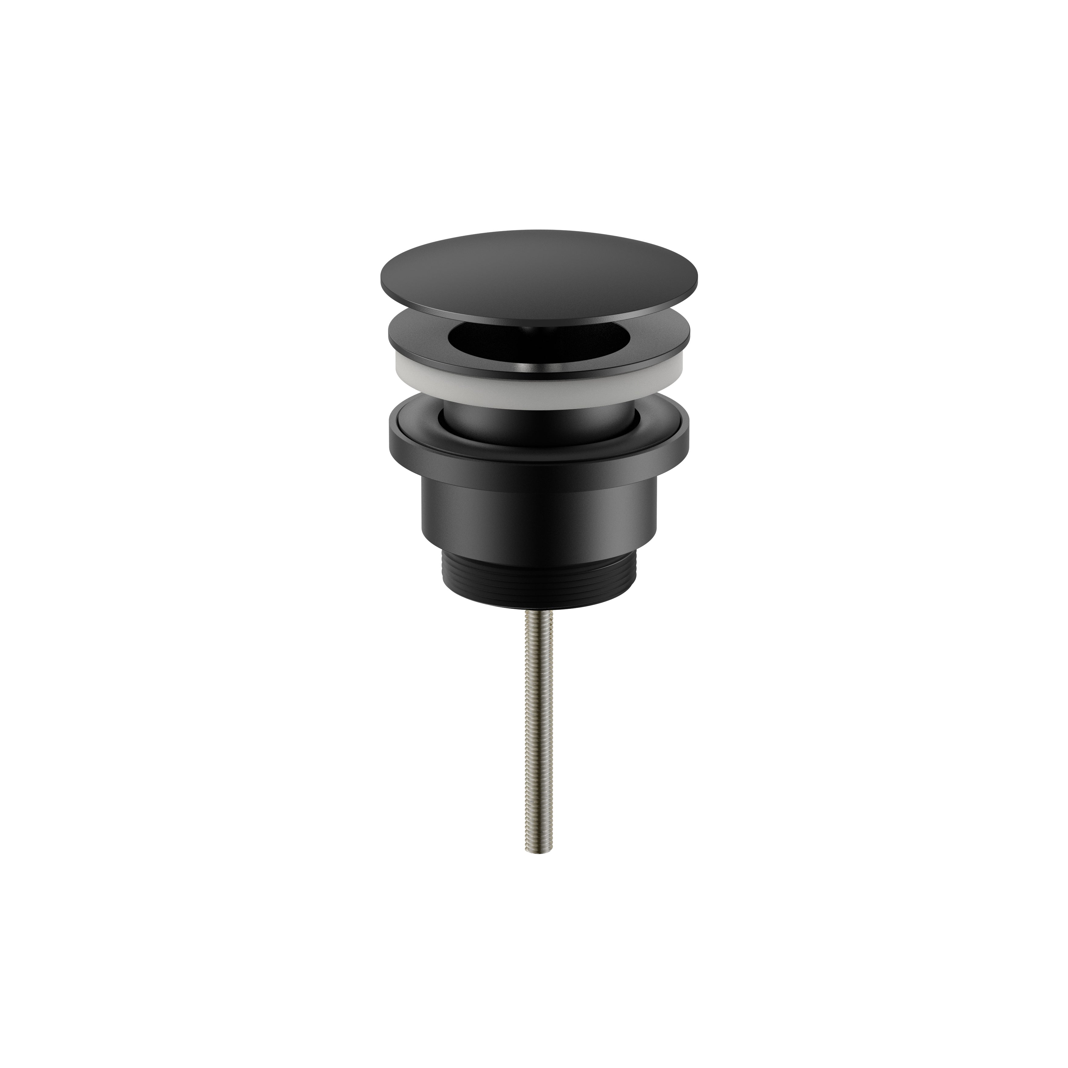 Uniforma afvoerplug - altijd open - mat zwart (pvd)