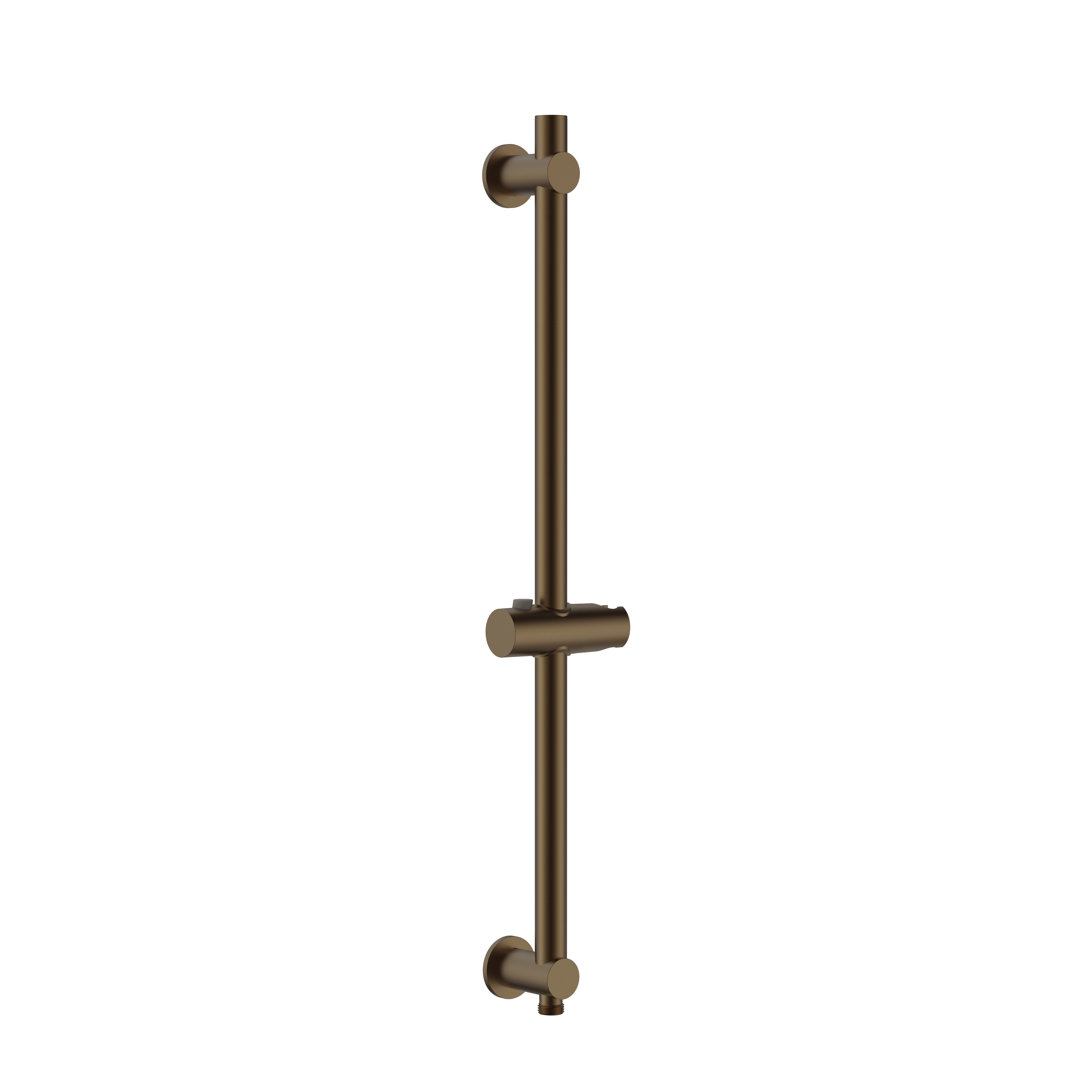 Uniforma doucheglijstang - met wateraansluiting - 69 cm - bruin brons (pvd)