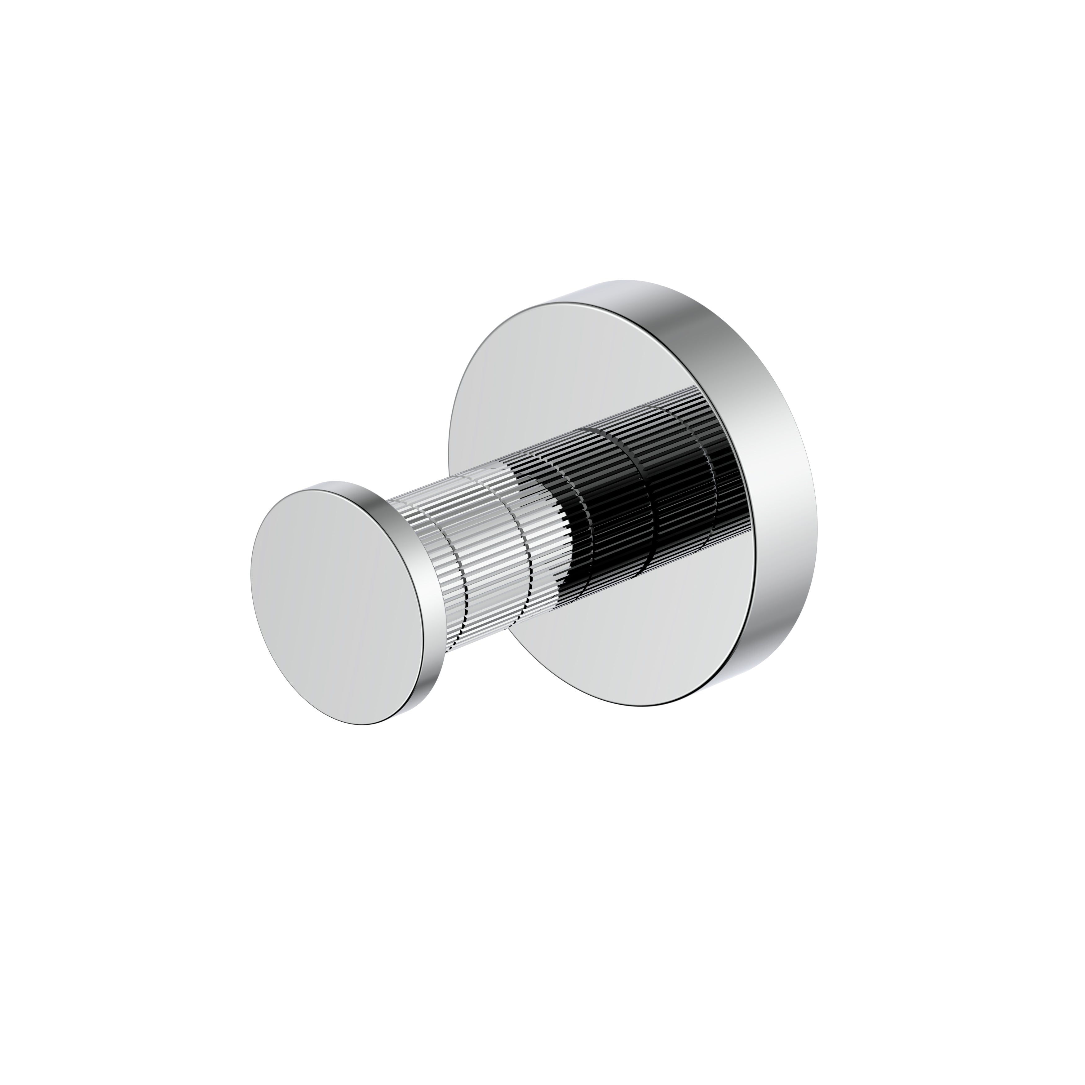 Stria haak - afwerking met ribbelstructuur - chroom