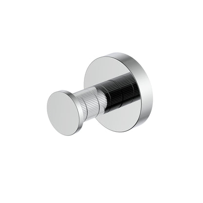 Stria haak - afwerking met ribbelstructuur - chroom