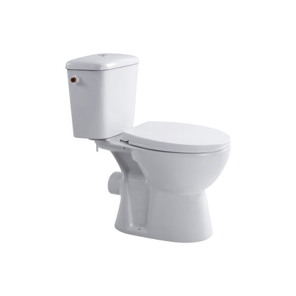 Aloni pro duoblok - staand toilet - randloos - p-trap - muuruitlaat - met reservoir - met spoelmechanisme - dubbele spoelfunc