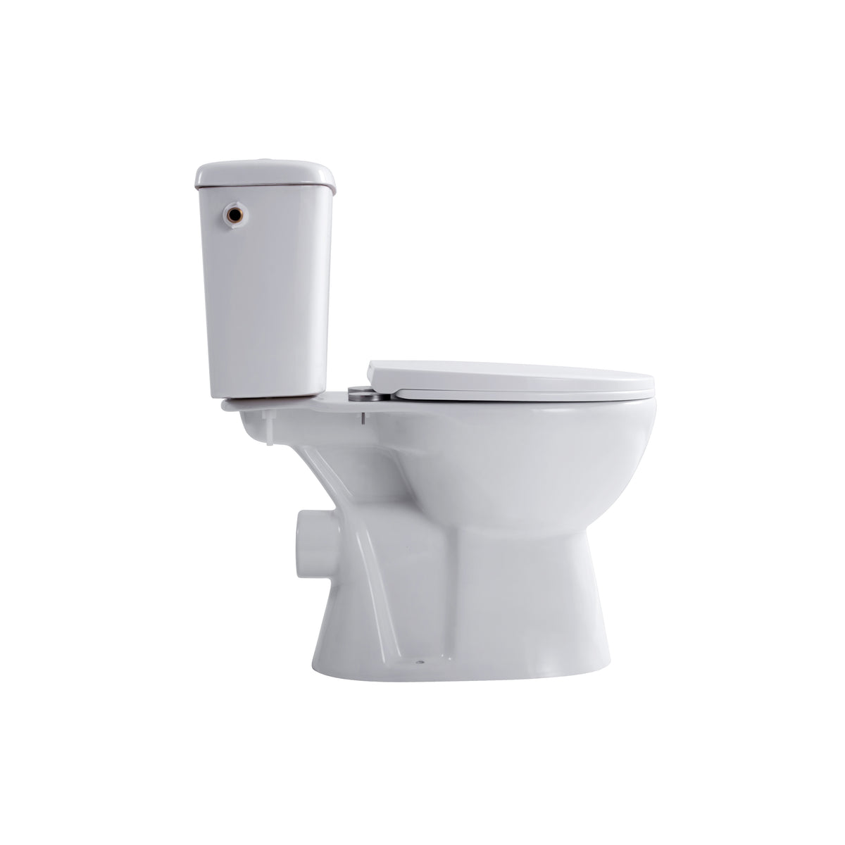 Aloni pro duoblok - staand toilet - randloos - p-trap - muuruitlaat - met reservoir - met spoelmechanisme - dubbele spoelfunc