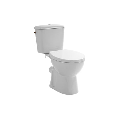 Aloni pro duoblok - staand toilet - randloos - p-trap - muuruitlaat - met reservoir - met spoelmechanisme - dubbele spoelfunc