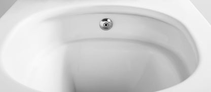 Aloni pro hangtoilet met bidet - tornado flush - randloos - met bidetkraan koud en warm water - met zitting - 52,5cm - mat wit