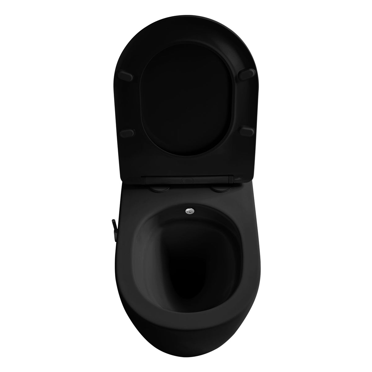 Aloni pro hangtoilet met bidet - tornado flush - randloos - met bidetkraan koud en warm water - met zitting - 52,5cm - mat zwart