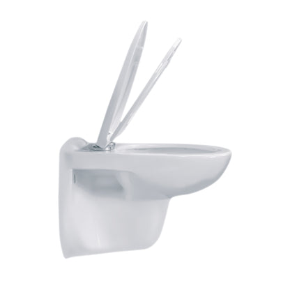 Aloni pro hangtoilet - randloos - met zitting - thermoplast (pp) - soft close - quick release - 35,5x41x54,5 cm - glanzend wit