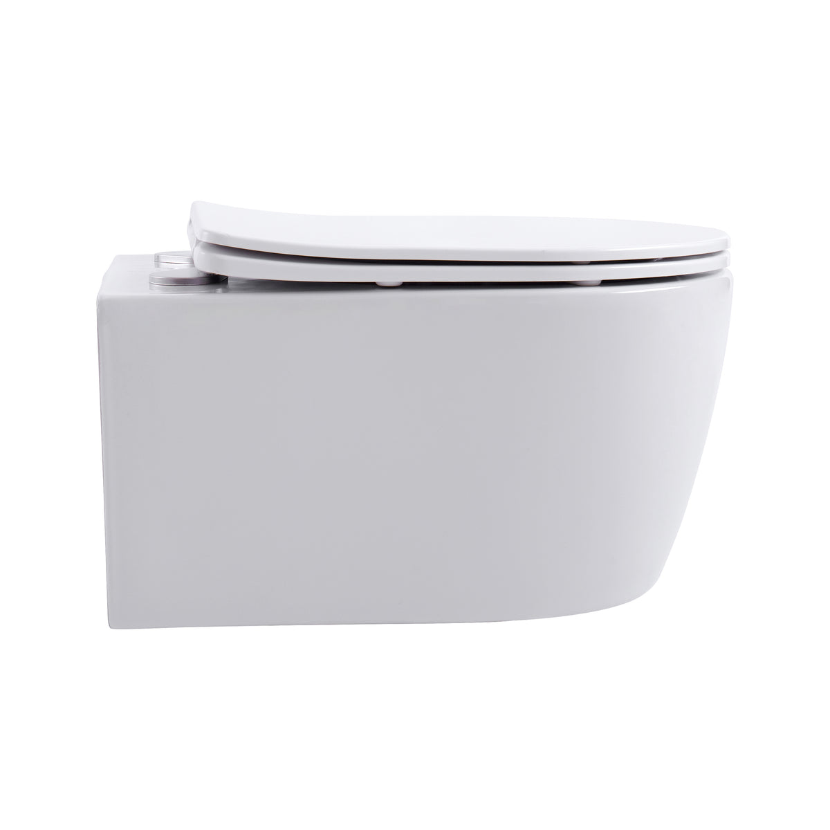 Aloni pro hangtoilet - randloos - met zitting - duroplast - soft close - quick release - compact 49 cm - 36x25x49 cm - glanzend wit