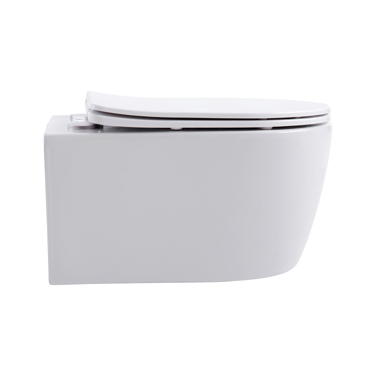 Aloni pro hangtoilet - randloos - met zitting - duroplast - soft close - quick release - compact 49 cm - 36x25x49 cm - mat wit