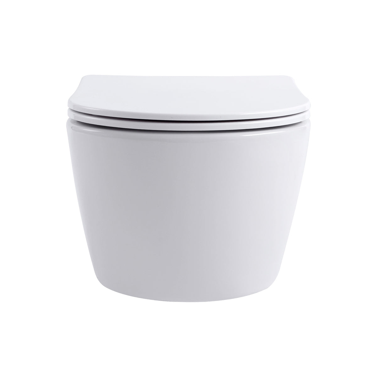 Aloni pro hangtoilet - randloos - met zitting - duroplast - soft close - quick release - compact 49 cm - 36x25x49 cm - mat wit