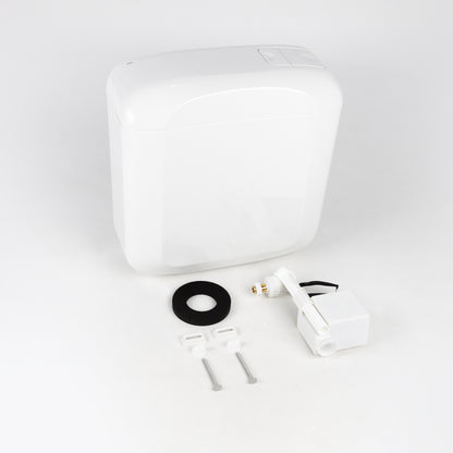 Aloni saforo toiletreservoir - dubbele spoeling 3/6 l - waterbesparend - kunststof - glanzend wit