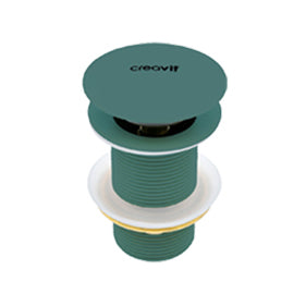 Creavit afvoerplug - click waste 5/4" - met overloop - nijlgroen