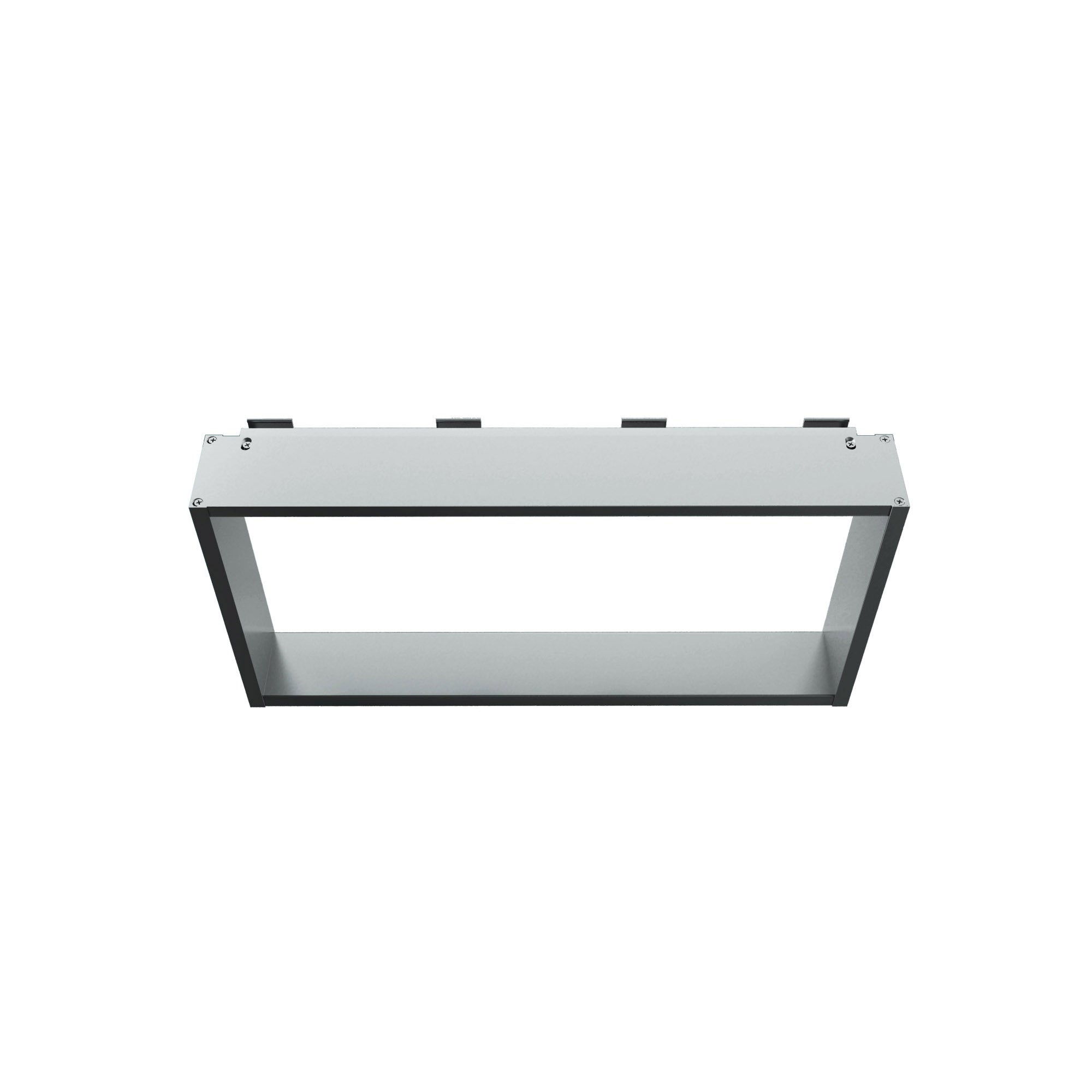 Opbouwnis voor douchewand - 4 handdoekhaken - aluminium - 60x30x8 cm - glanzend aluminium