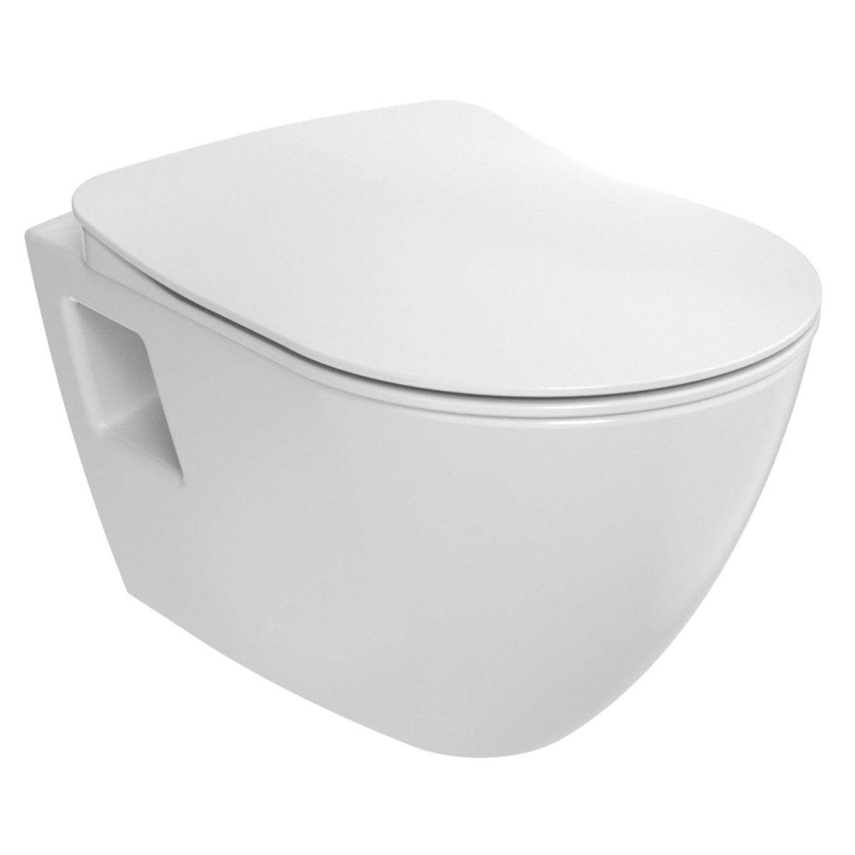 Creavit terra hangtoilet - zonder zitting - glanzend wit