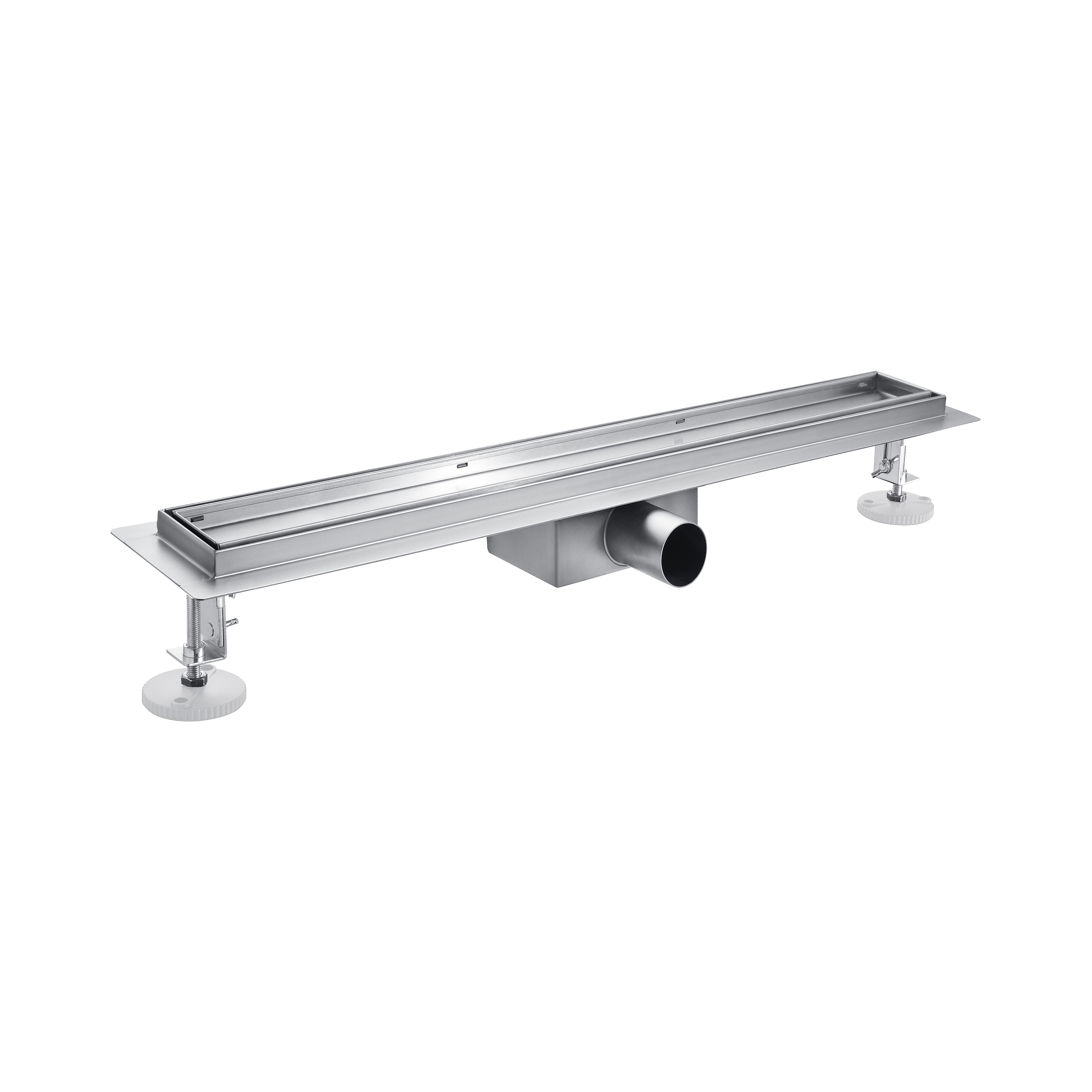 Aloni douchegoot - met tegelrooster - 60 cm - geborsteld rvs