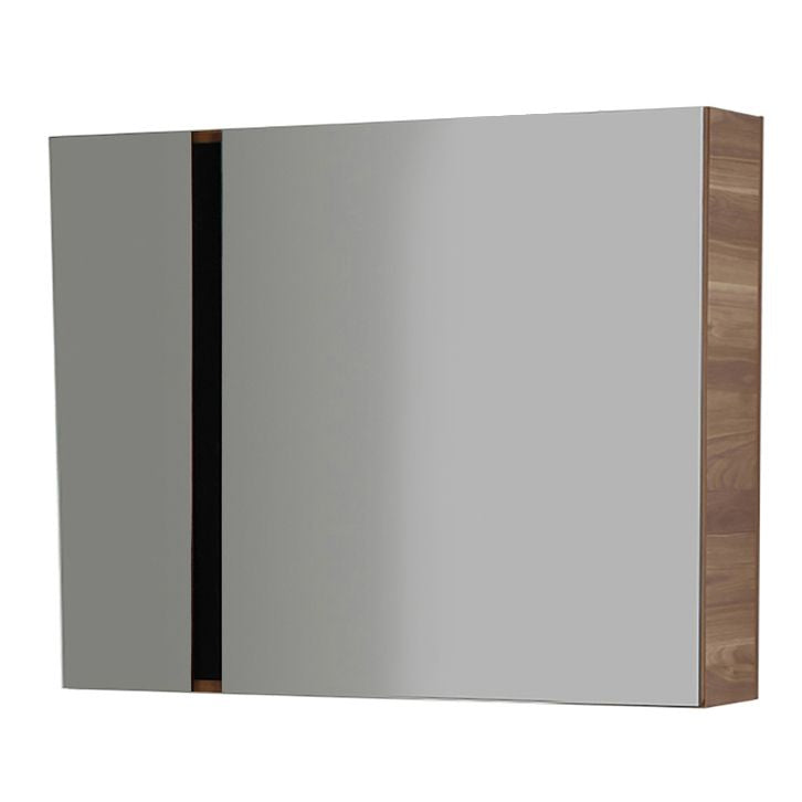 Creavit verti 100 spiegelkast okkernoot-zwart 98 x 80x17 cm