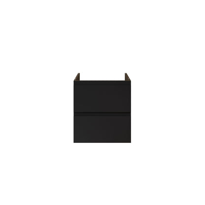 Aloni sally XL wastafelonderkast - 2 lades - softclose - greeploos - 56 x 60x45,3 cm - mat zwart
