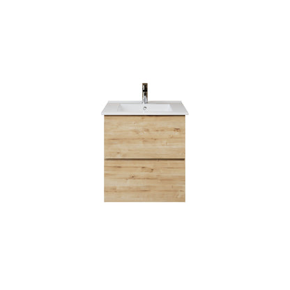 Aloni sally XL wastafelonderkast - 2 lades - softclose - greeploos - 56 x 60x45,3 cm - safir