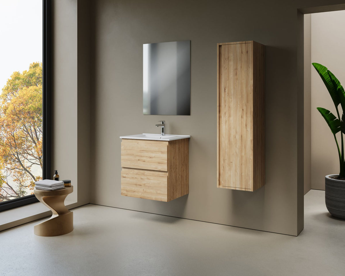 Aloni sally XL wastafelonderkast - 2 lades - softclose - greeploos - 56 x 60x45,3 cm - safir