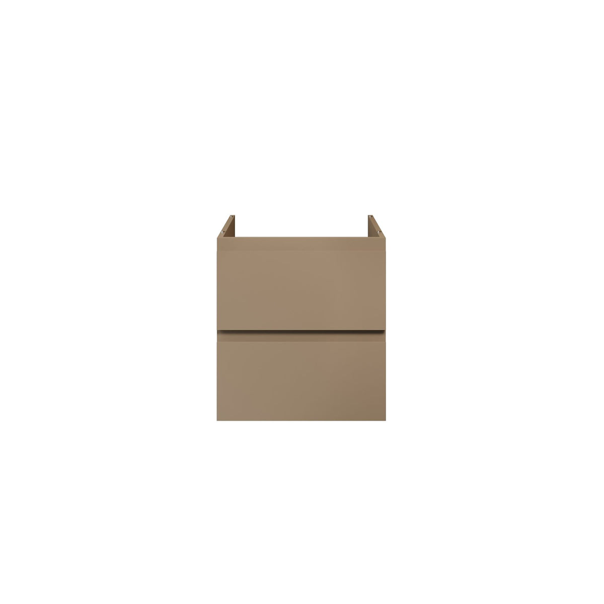 Aloni sally XL wastafelonderkast - 2 lades - softclose - greeploos - 56 x 60x45,3 cm - zand