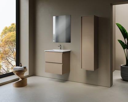 Aloni sally XL wastafelonderkast - 2 lades - softclose - greeploos - 56 x 60x45,3 cm - zand
