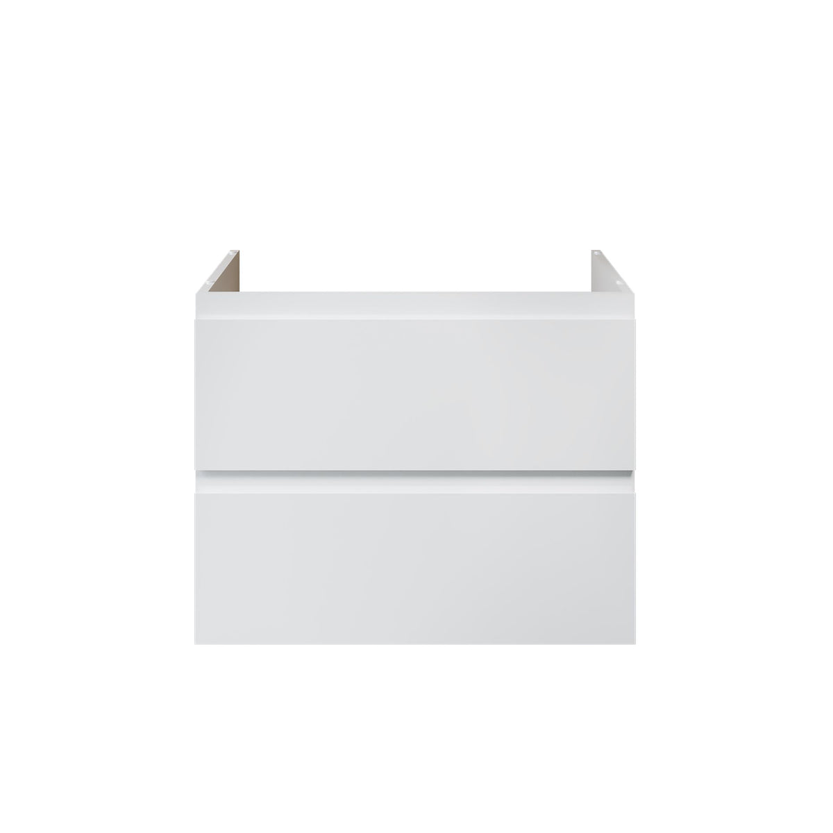Aloni sally XL wastafelonderkast - 2 lades - softclose - greeploos - 76 x 60x45,3 cm - glanzend wit