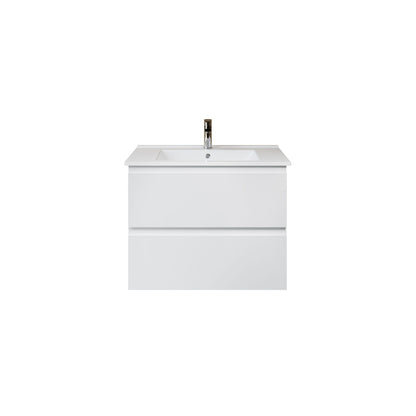Aloni sally XL wastafelonderkast - 2 lades - softclose - greeploos - 76 x 60x45,3 cm - glanzend wit