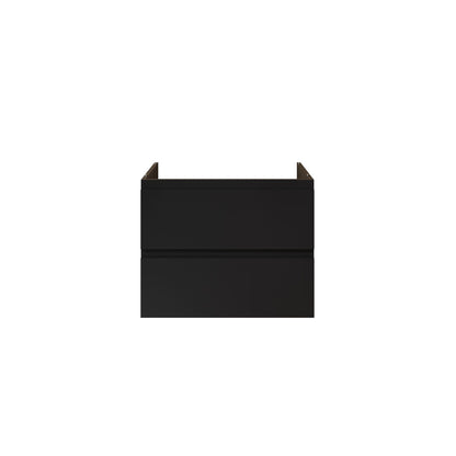 Aloni sally XL wastafelonderkast - 2 lades - softclose - greeploos - 76 x 60x45,3 cm - mat zwart