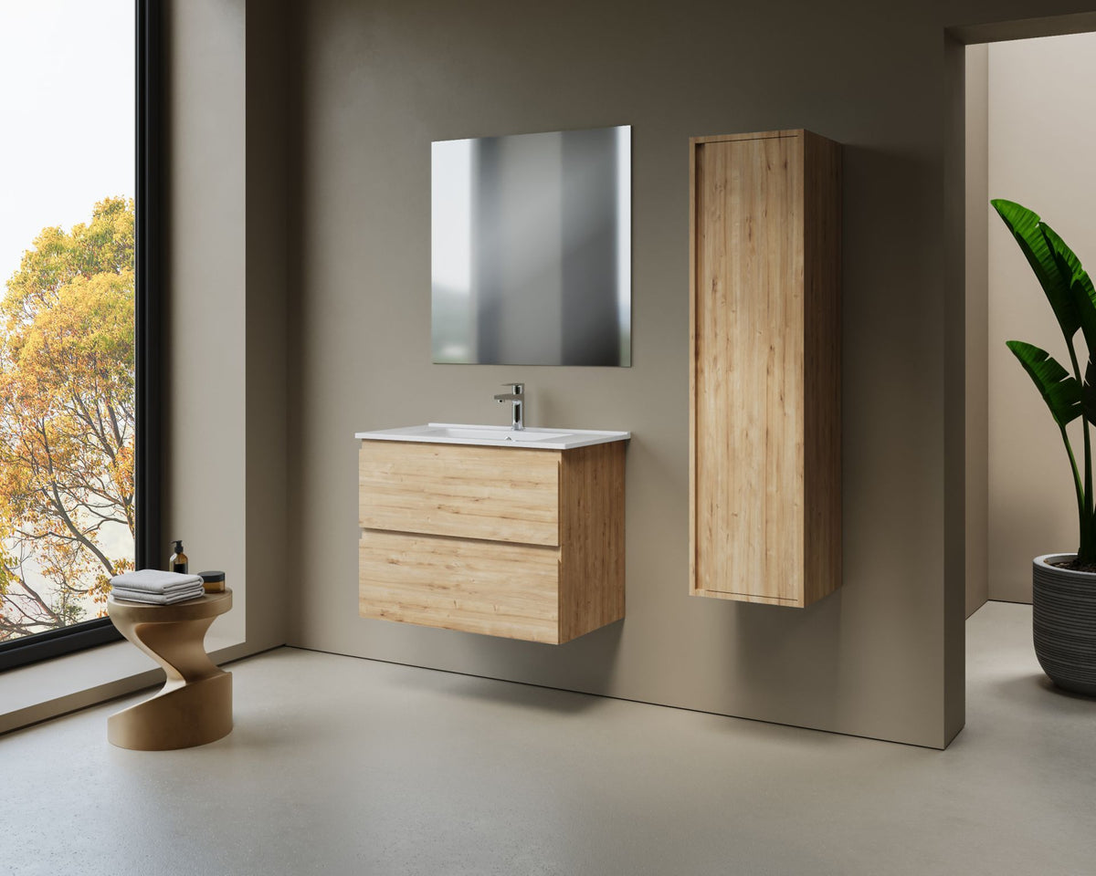 Aloni sally XL wastafelonderkast - 2 lades - softclose - greeploos - 76 x 60x45,3 cm - safir