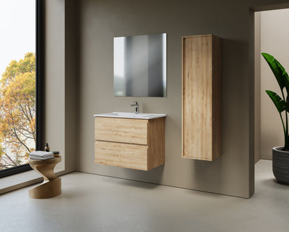 Aloni sally XL wastafelonderkast - 2 lades - softclose - greeploos - 76 x 60x45,3 cm - safir