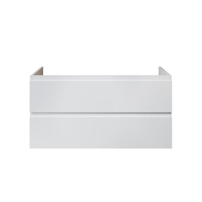 Aloni sally XL wastafelonderkast - 2 lades - softclose - greeploos - 118 x 60x45,3 cm - glanzend wit