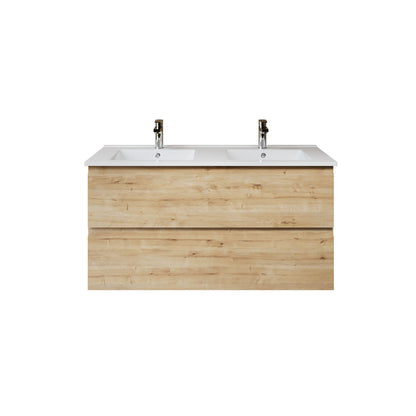 Aloni sally XL wastafelonderkast - 2 lades - softclose - greeploos - 118 x 60x45,3 cm - safir