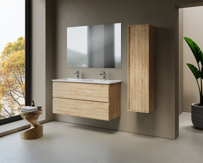 Aloni sally XL wastafelonderkast - 2 lades - softclose - greeploos - 118 x 60x45,3 cm - safir