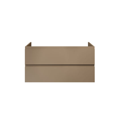 Aloni sally XL wastafelonderkast - 2 lades - softclose - greeploos - 118 x 60x45,3 cm - zand
