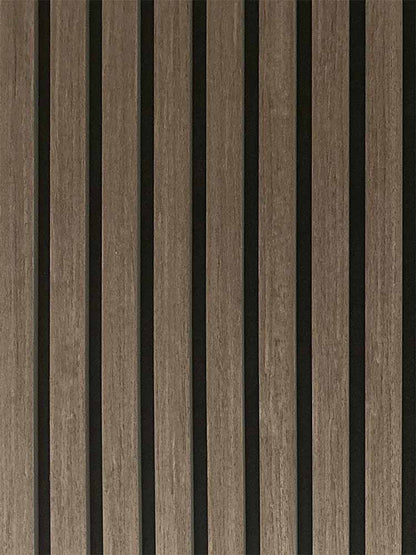 Isodeco Akoestisch Paneel Hout Donker Gerookt Naturel Eiken Bruin met Zwart Vilt