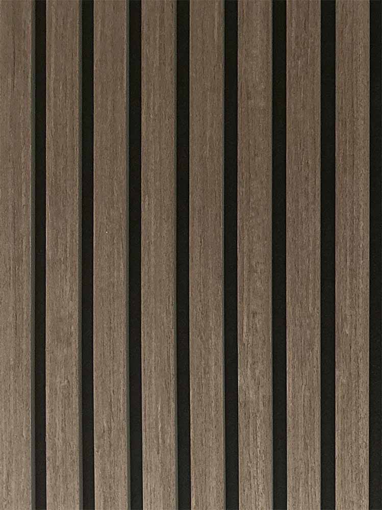 Isodeco Akoestisch Paneel Hout Donker Gerookt Naturel Eiken Bruin met Zwart Vilt