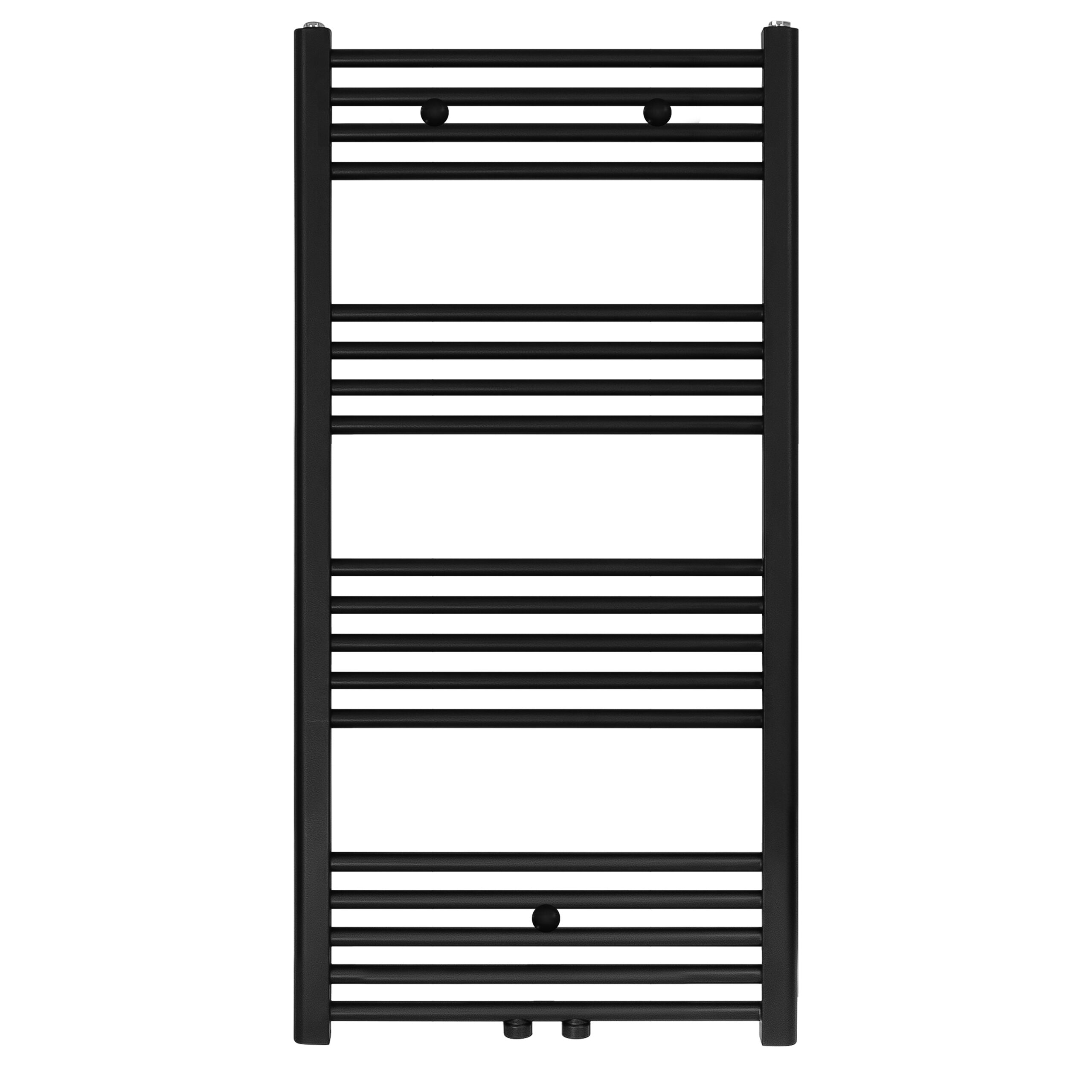 Belrad handdoekdroger - links-rechts/middenaansluiting - 558 watt - 1100x600cm - mat zwart