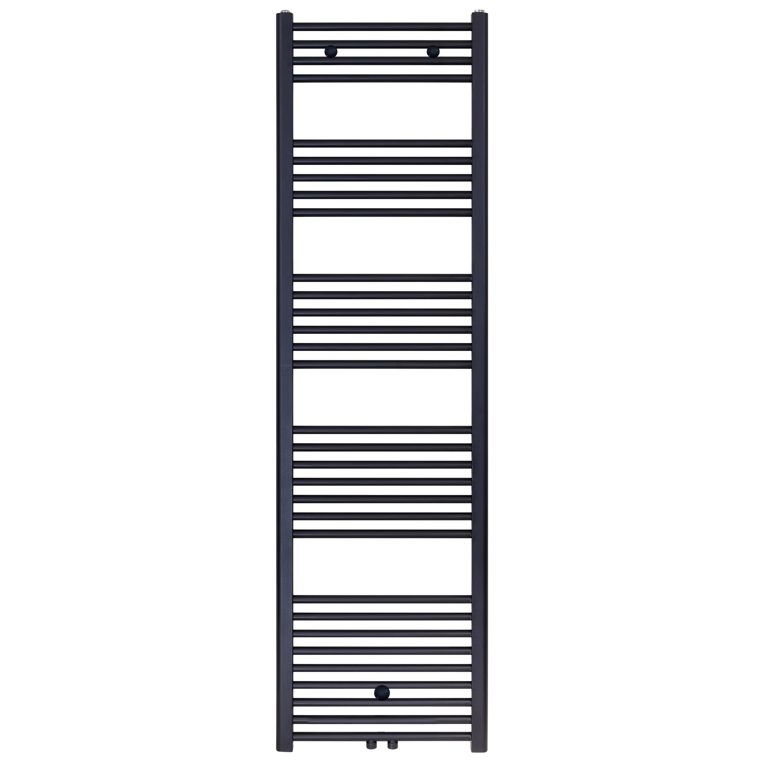 Belrad handdoekdroger - links-rechts/middenaansluiting - 699 watt - 1800x400cm - mat zwart