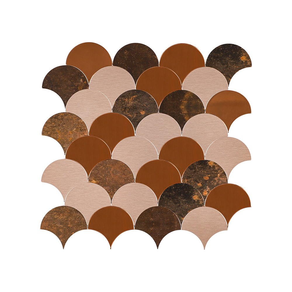 Isodeco Zelfklevende Mozaïek Steenstrip Visschub Gold Mix