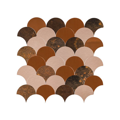 Isodeco Zelfklevende Mozaïek Steenstrip Visschub Gold Mix