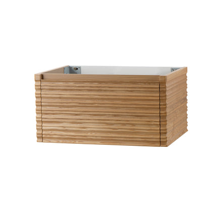 Kamellia wastafelonderkast - 1 lade - greeploos  - soft close – 79x40x52 cm - licht walnoten