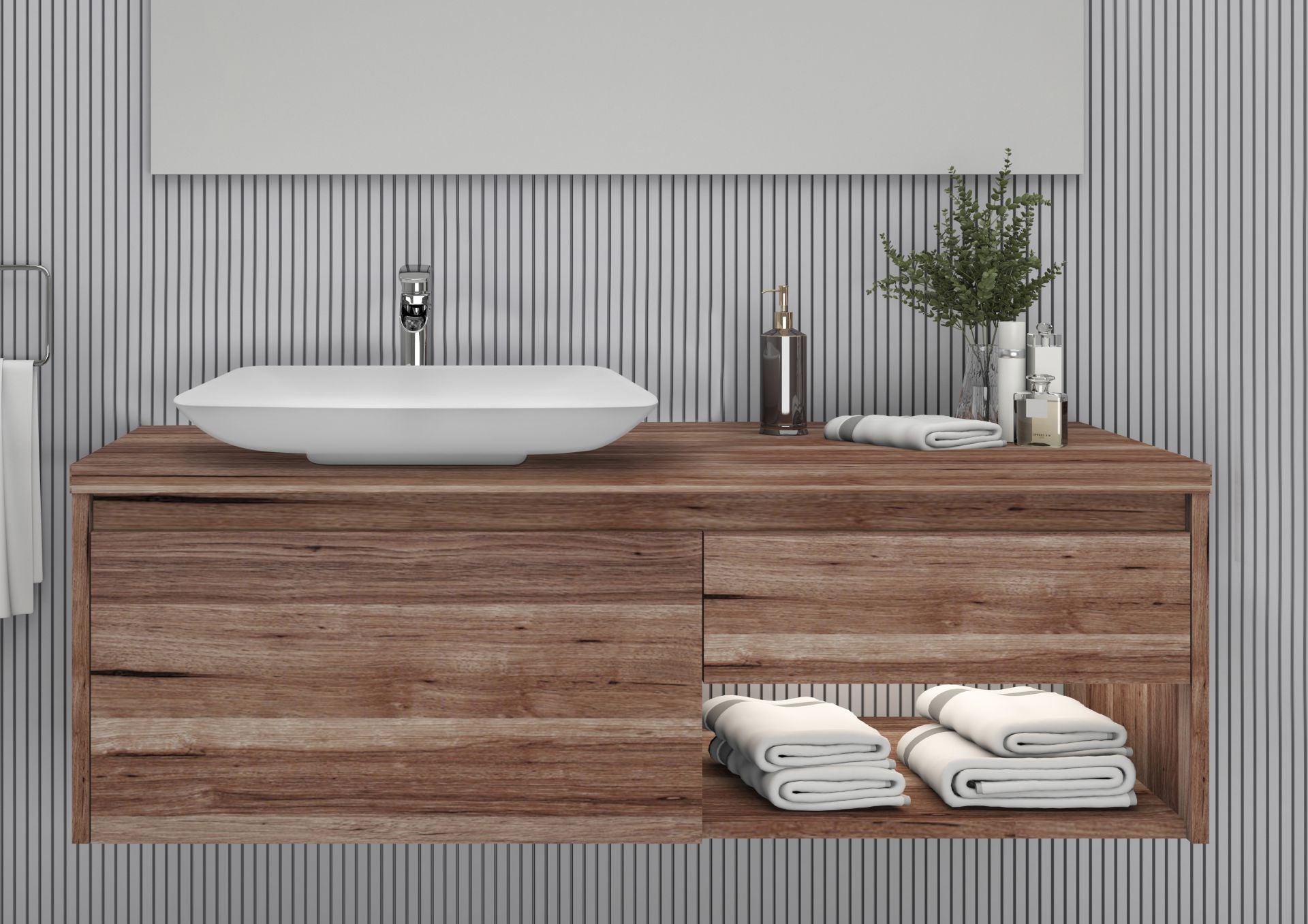 Aloni solid surface waskom 60x36cm