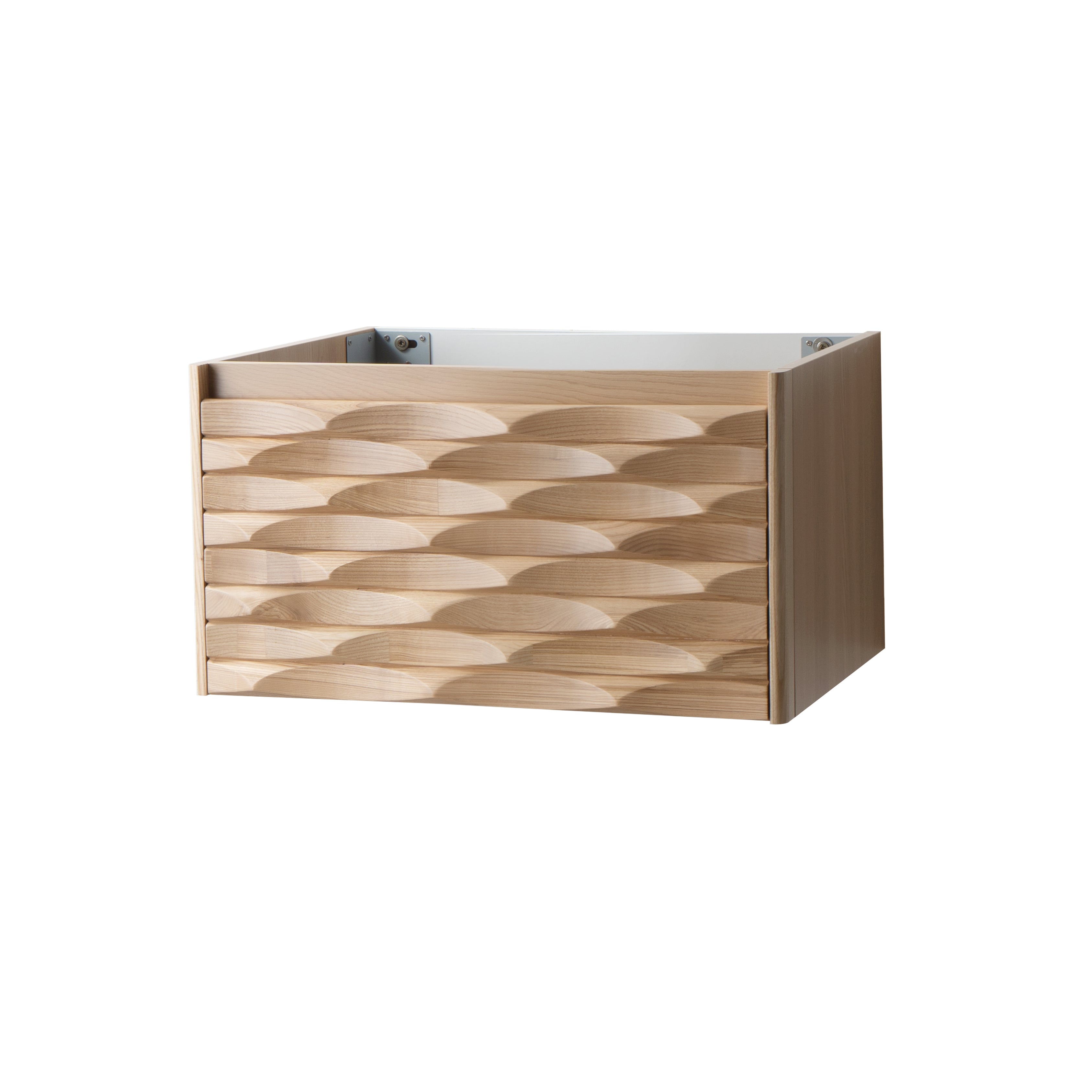 Magnolia wastafelonderkast - 1 lade - greeploos  - soft close – 79x40x52 cm - licht eiken