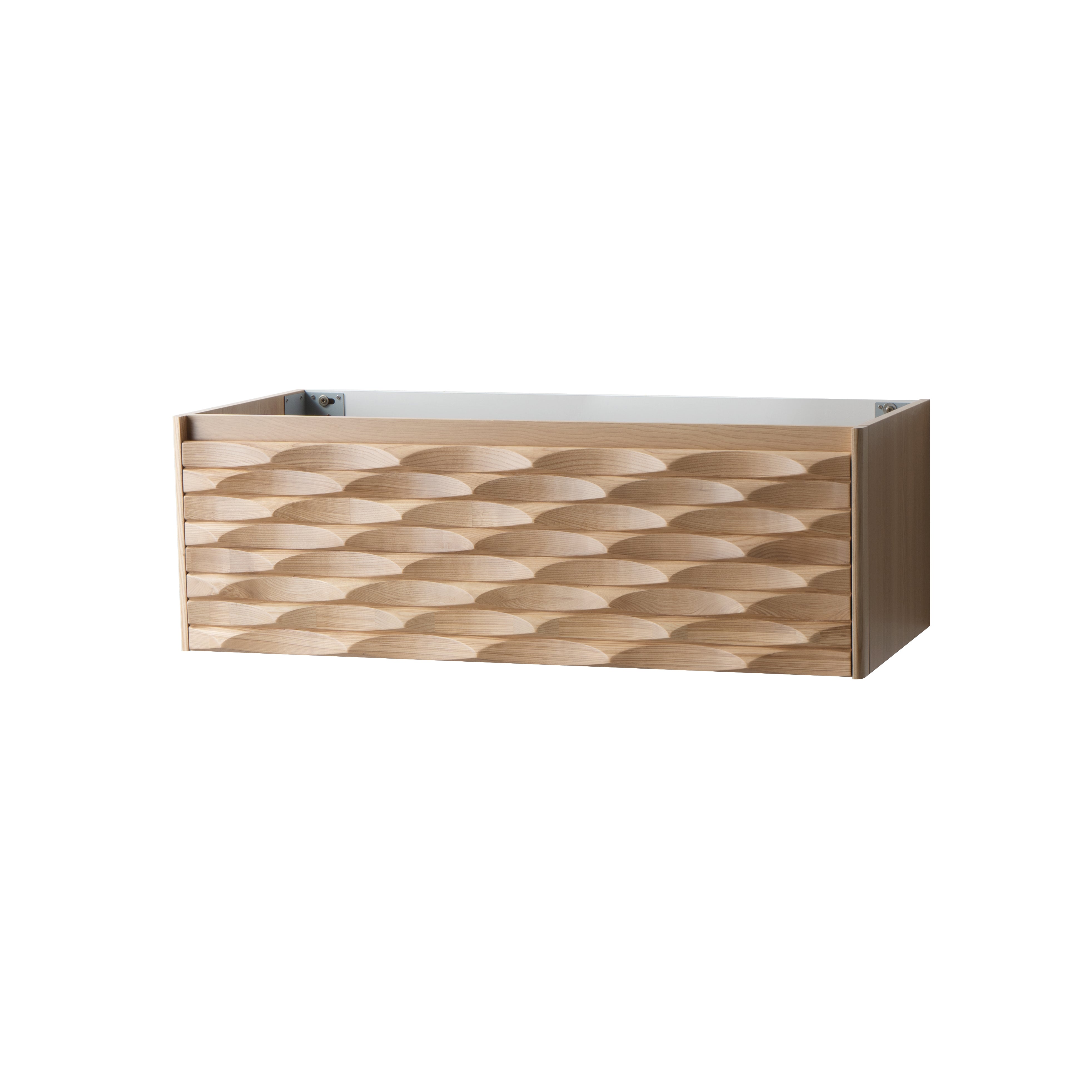 Magnolia wastafelonderkast - 1 lade - greeploos  - soft close – 119x40x52 cm - licht eiken