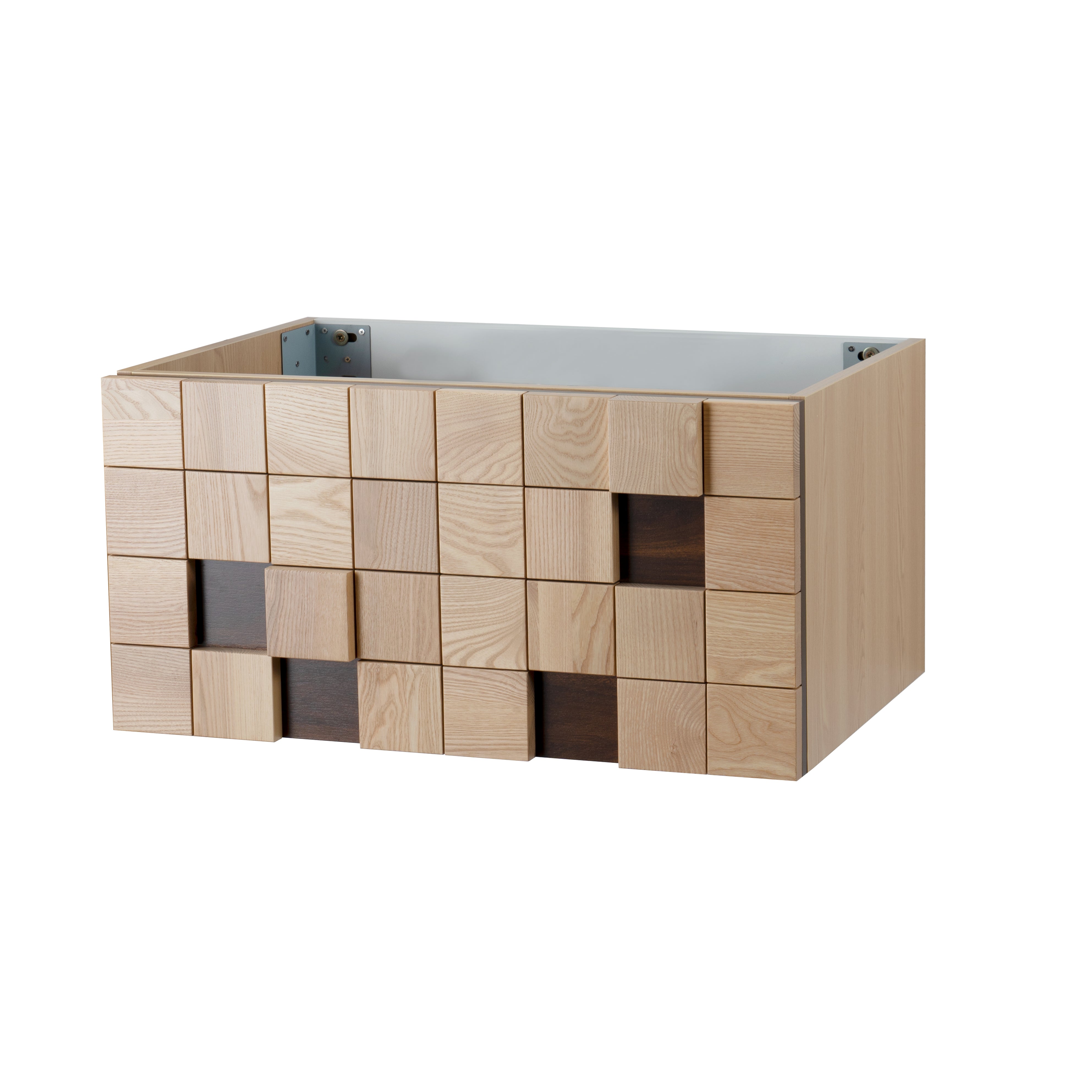 Mimoza wastafelonderkast - 1 lade - greeploos  - soft close – 79x40x52 cm - licht eiken
