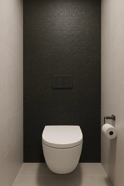 Isodeco Zelfklevende Mozaïek Steenstrip Kleine Blokjes Vierkant Gunmetal